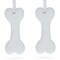 Set of 2 Blank Unfinished White Plaster Bone Christmas Ornaments DIY Craft 3.65 Inches